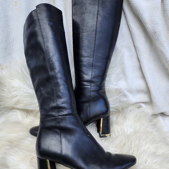 Karl Lagerfield signature knee high boots 8.5 - Picture 3 of 15